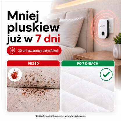 Antira HomeGuard - Ultradźwiękowy Odstraszacz Szkodników