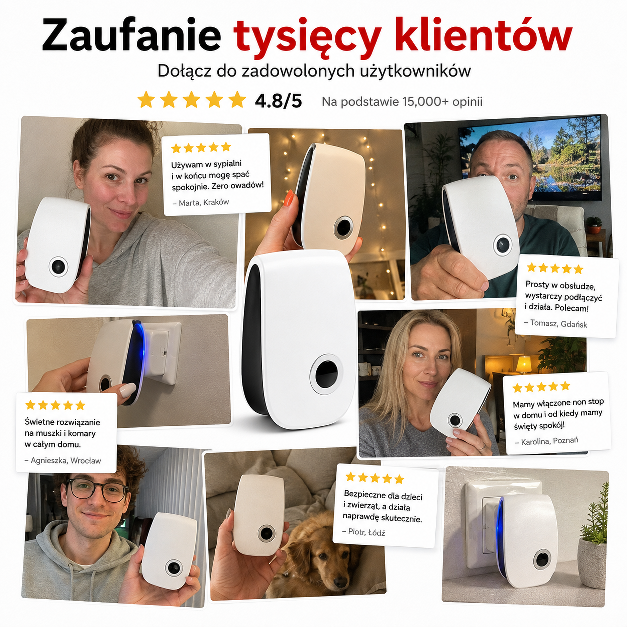 Antira HomeGuard - Ultradźwiękowy Odstraszacz Szkodników