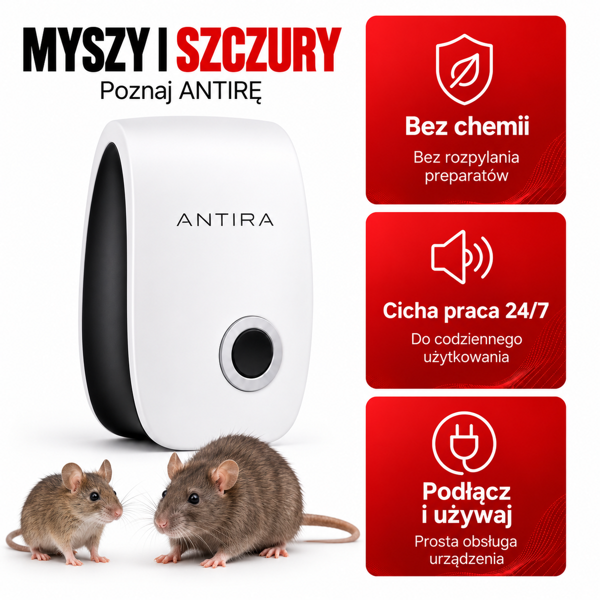 Antira HomeGuard na myszy i szczury