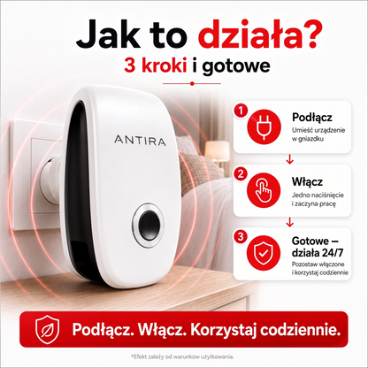 Antira HomeGuard - Ultradźwiękowy Odstraszacz Szkodników